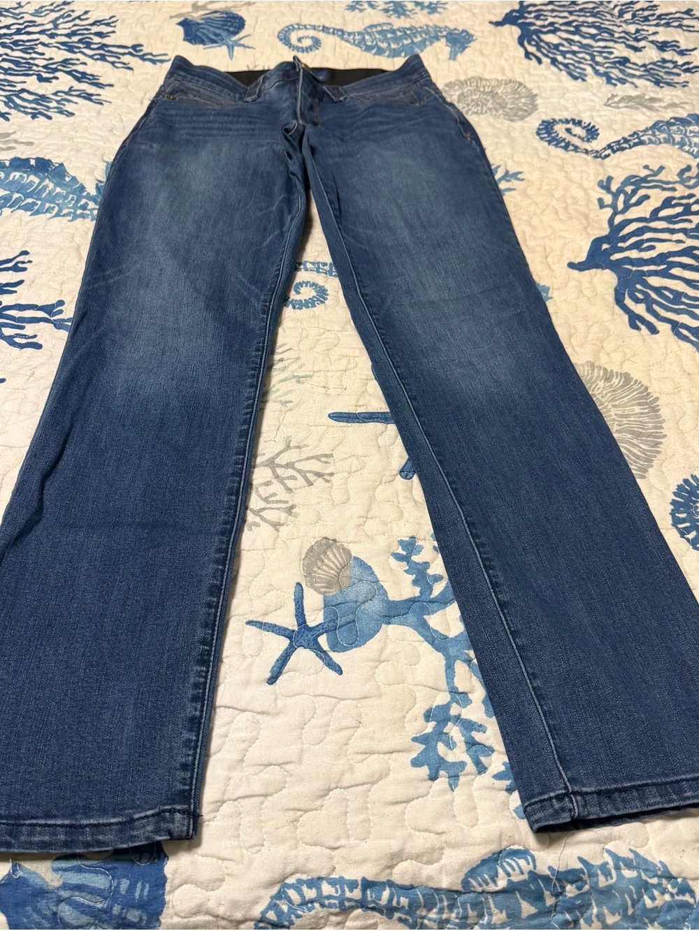 Democracy Women's Straight-Leg Jeans in Blue Denim